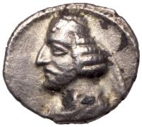 Parthian Kingdom. Orodes II. Silver Obol (0.61 g), 57-38 BC Choice VF