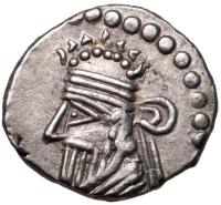 Parthian Kingdom. Pakoros I. Silver Diobol (1.33 g), ca. AD 78-120 EF