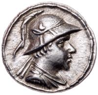 Baktrian Kingdom. Eukratides I. Silver Drachm (4.23 g), ca. 171-145 BC Superb EF