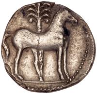 Iberia, Punic issues. Silver Shekel (7.29 g), ca. 237-209 BC Choice VF - 2