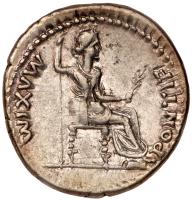 Tiberius. Silver Denarius (3.67 g), AD 14-37 Choice VF - 2