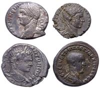 4-piece lot of Roman Provincial Syrian Tetradrachms