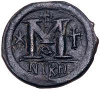 Justin I. Ã Follis (15.99 g), 518-527 About EF - 2