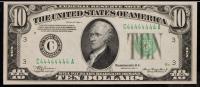 Ultra Rare $10 1934 era solid serial #44444444