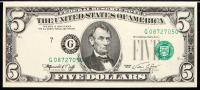 $5 Small Head Misaligned STAR note