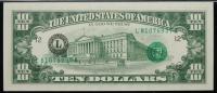 Bold Gem Unc $10 Overprint on Reverse