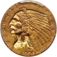1928 $2.50 Indian PCGS AU58