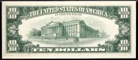 Choice Unc $10 FRN with Black District Seal Obstructed - 2