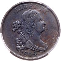 1804 Bust 1/2C. Spiked Chin PCGS EF40