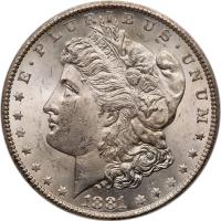 1881-CC Morgan $1 MS62