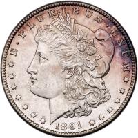 1891-CC Morgan $1 PCGS MS61