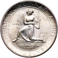 1936-D Cincinnati Music Center Half Dollar - 2