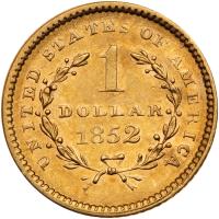 1852 $1 Gold Liberty PCGS AU53 - 2