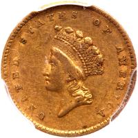 1854 $1 Gold Indian PCGS EF45