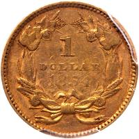 1854 $1 Gold Indian PCGS EF45 - 2