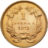 1873 $1 Gold Indian. Open 3 PCGS MS61 - 2