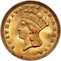 1885 $1 Gold Indian PCGS Unc Details