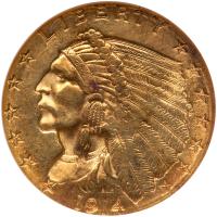 1914-D $2.50 Indian NGC MS61