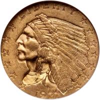 1927 $2.50 Indian NGC MS62