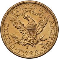 1903-S $5 Liberty PCGS AU58 - 2