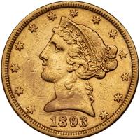 A Pair of 1885 & 1896 $5 Gold Coins