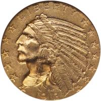 1913 $5 Indian NGC MS61