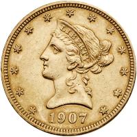 1907 $10 Liberty EF45