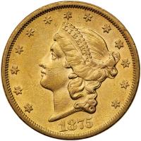 1875-S $20 Liberty PCGS AU53