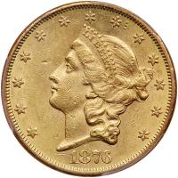 1876-S $20 Liberty PCGS AU58