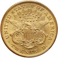 1876-S $20 Liberty PCGS AU58 - 2