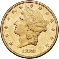 1880-S $20 Liberty EF