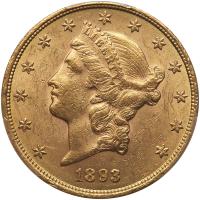 1893 $20 Liberty PCGS MS61