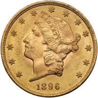 1896 $20 Liberty PCGS MS63