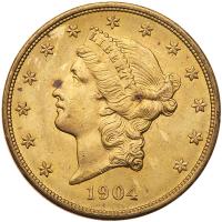 1904 $20 Liberty PCGS MS63