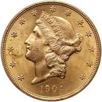 1904 $20 Liberty PCGS MS62