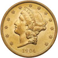 1904 $20 Liberty PCGS MS62