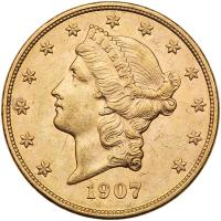 1907-D $20 Liberty PCGS AU58