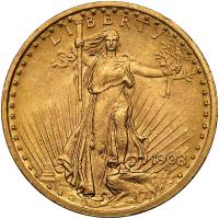 1908 $20 St. Gaudens. No Motto PCGS MS64