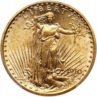 1910 $20 St. Gaudens PCGS AU58