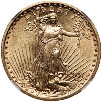 1911 $20 St. Gaudens NGC MS62