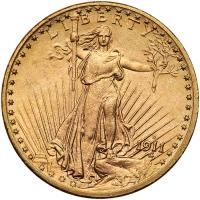 1911-D $20 St. Gaudens PCGS MS62