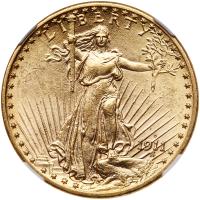 1911-D $20 St. Gaudens NGC MS61