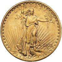 1913 $20 St. Gaudens PCGS AU55