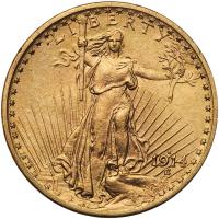 1914-S $20 St. Gaudens PCGS MS63