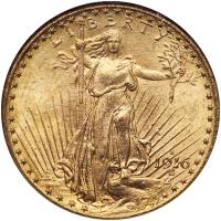 1916-S $20 St. Gaudens NGC MS63