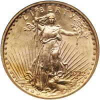 1922 $20 St. Gaudens NGC MS64