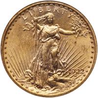 1922 $20 St. Gaudens NGC MS63