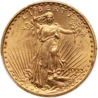 1923 $20 St. Gaudens PCGS MS63