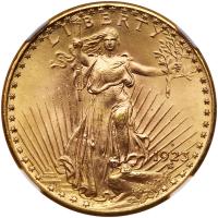 1923-D $20 St. Gaudens NGC MS64