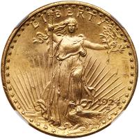 1924 $20 St. Gaudens NGC MS65